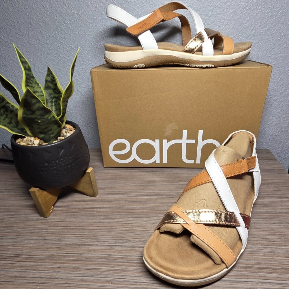 Earth Origins ET Sterling-Light Natural-Leather Comfort Strappy Walking Size: 7M
